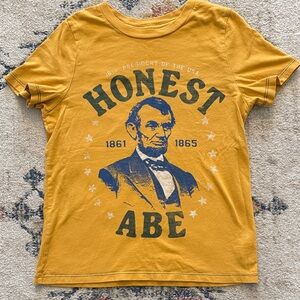Peek Yellow Honest Abe Graphic T-Shirt